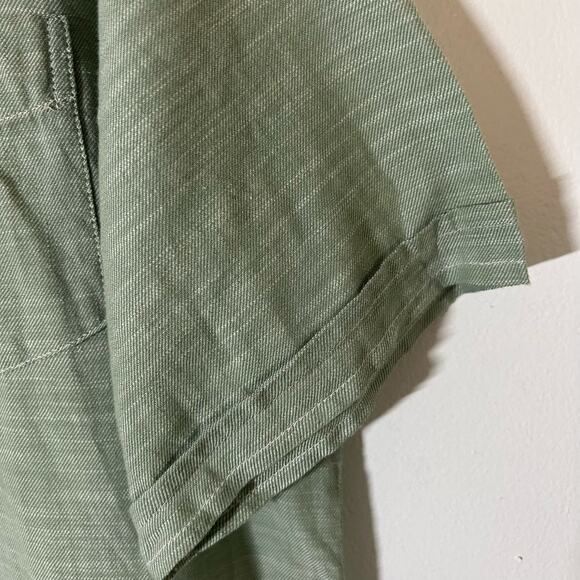 Weatherproof Country Twill Green Short Sleeve Button Down Shirt M Medium New - Picture 3 of 11